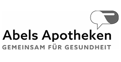 Abels Apotheken logo with health slogan