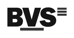 BVS logo with underline and menu lines