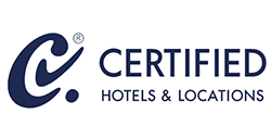 Certified Hotels & Locations logo with stylized C