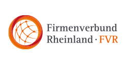 Firmenverbund Rheinland-FVR logo with orange globe icon