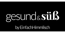 gesund & süß logo on black background